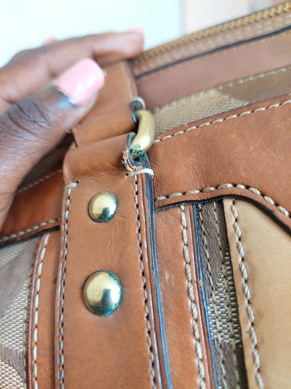 Vintage Coach Leather Shoulder Bag
