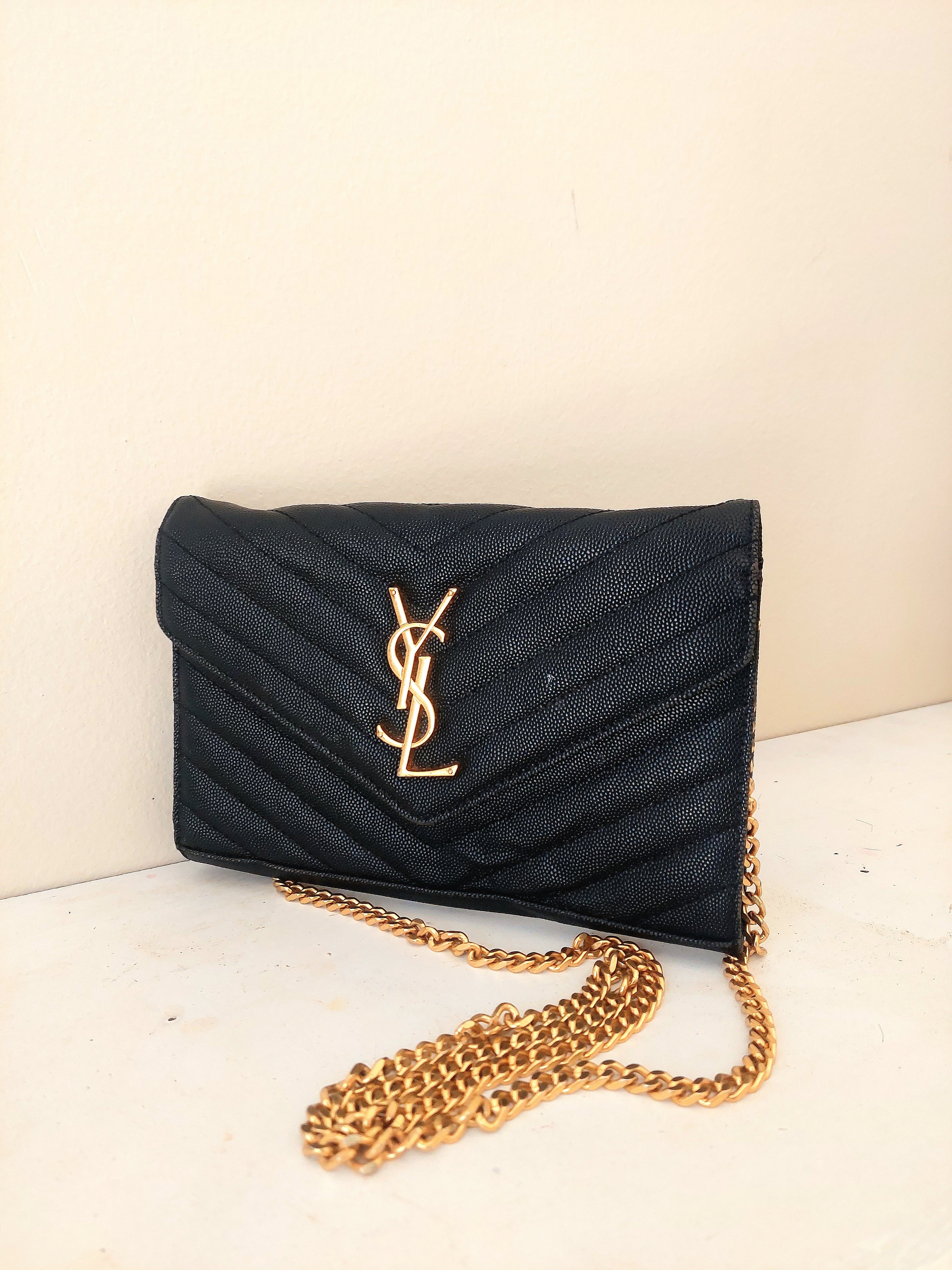 Vintage YSL Monogram Chain Wallet
