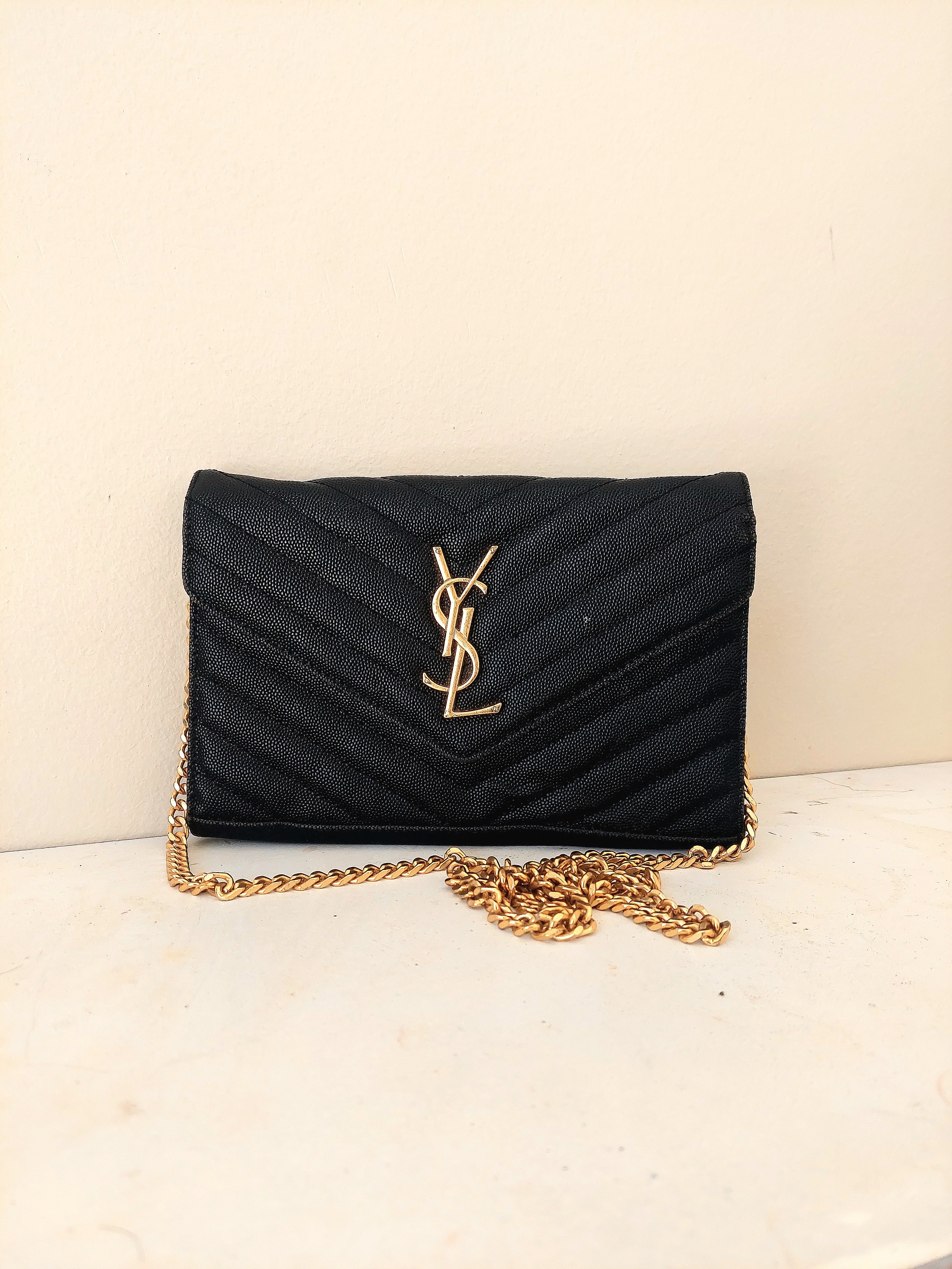 Vintage YSL Monogram Chain Wallet