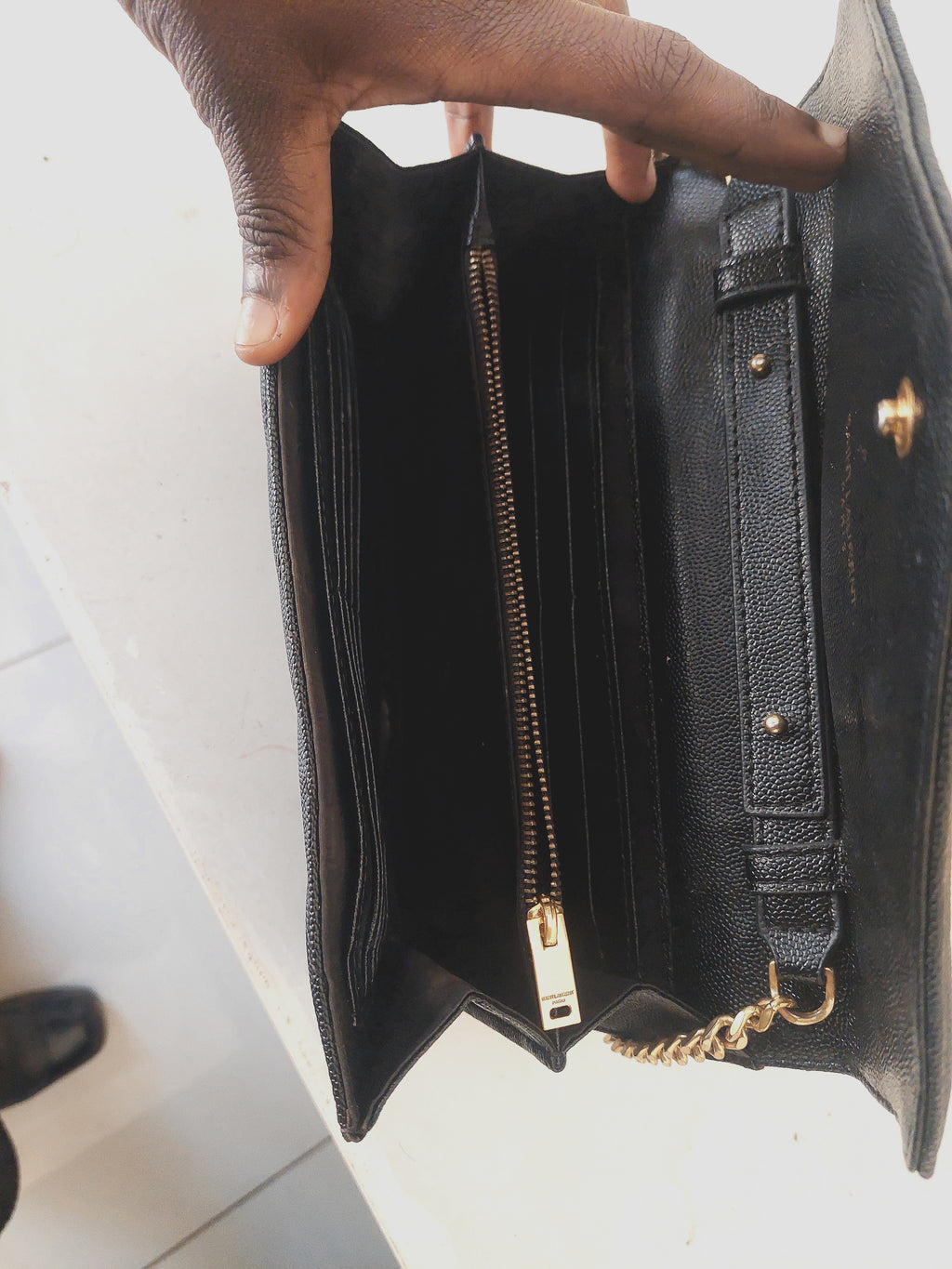 Vintage YSL Monogram Chain Wallet
