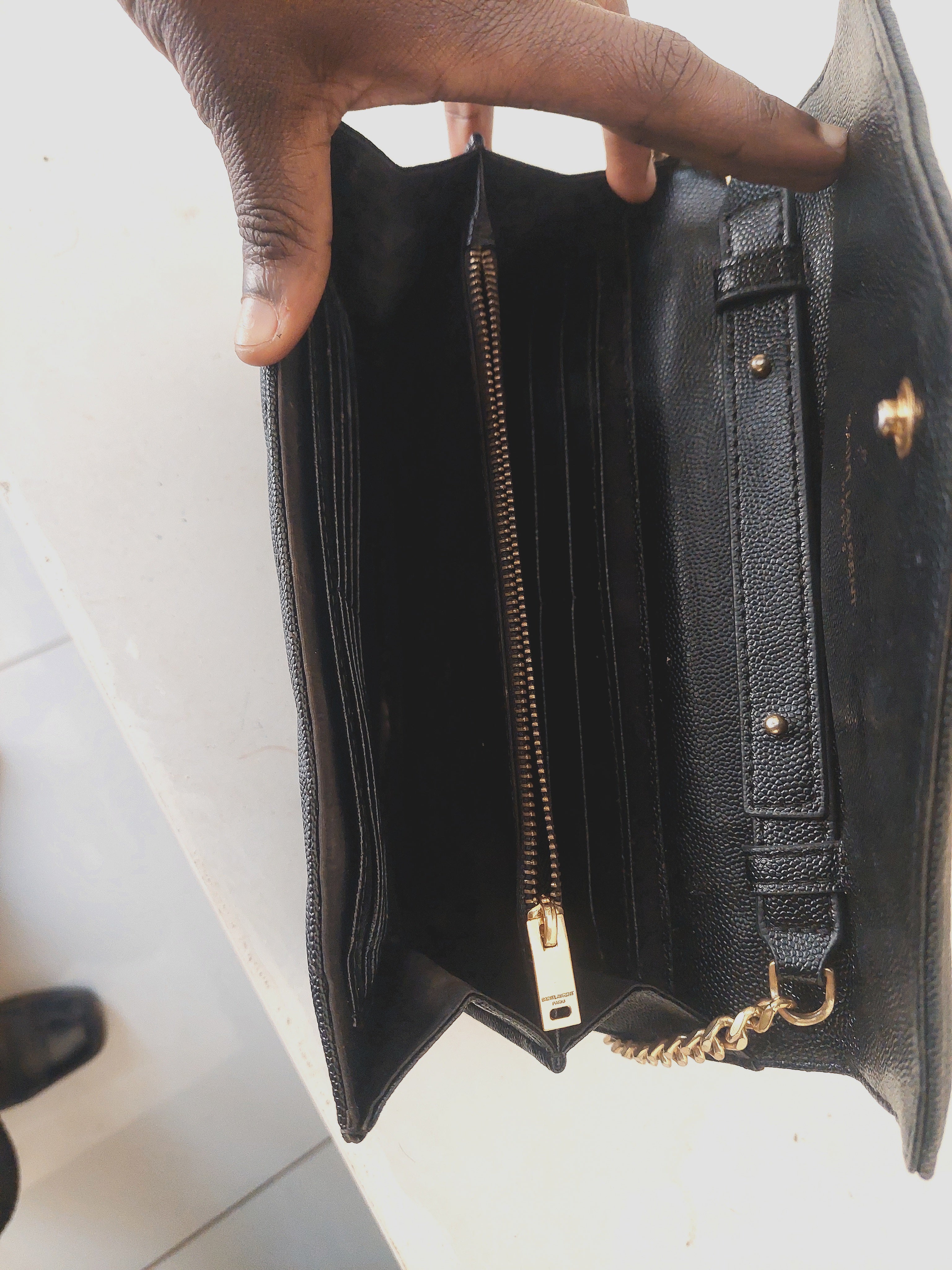 Vintage YSL Monogram Chain Wallet