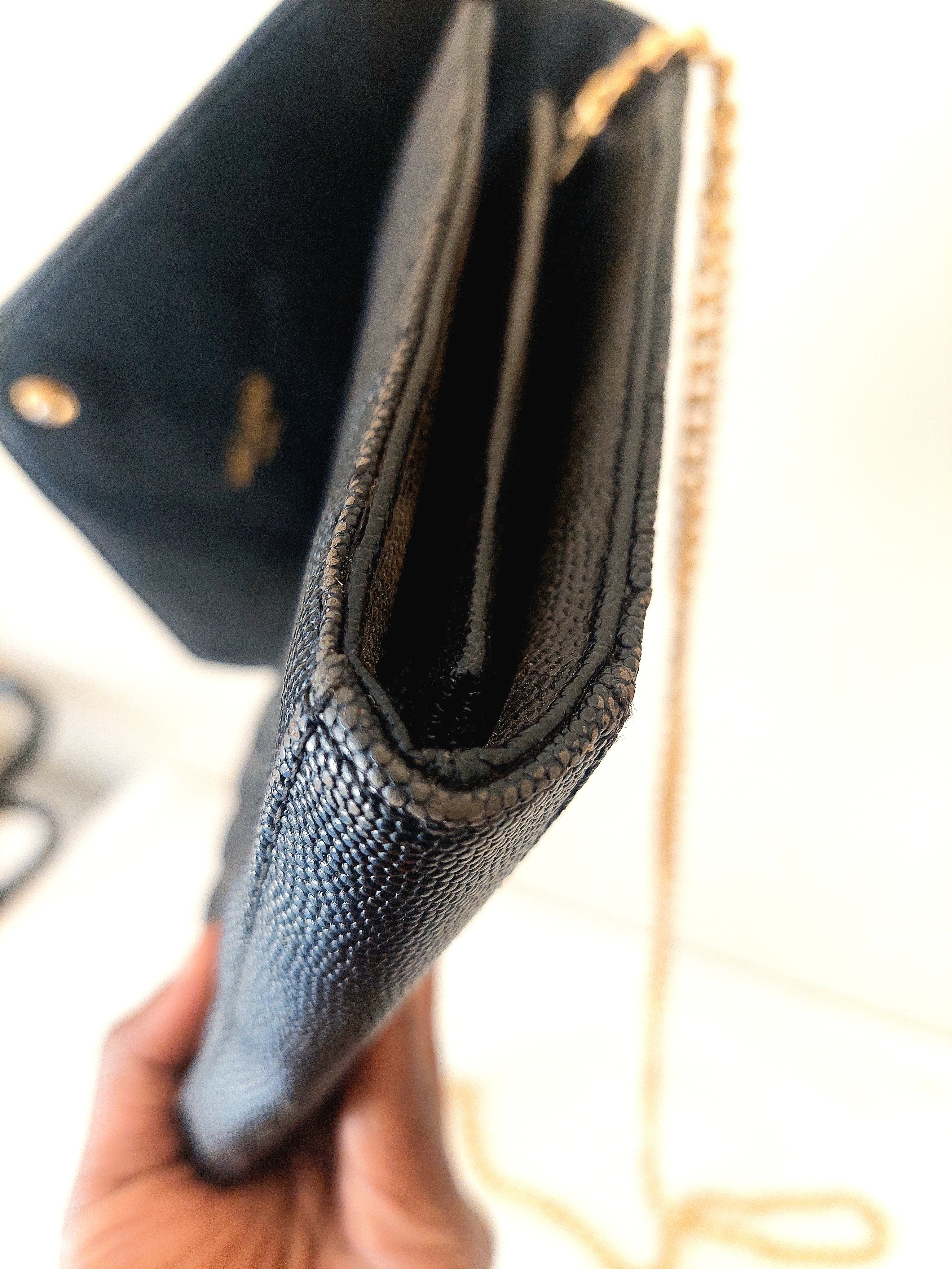 Vintage YSL Monogram Chain Wallet