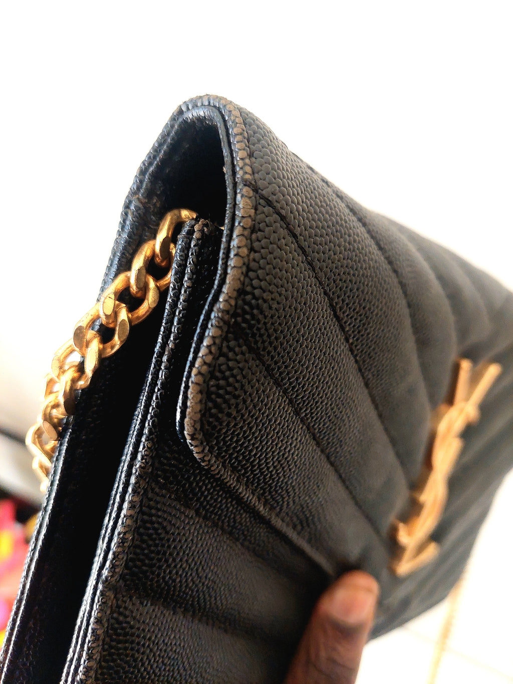 Vintage YSL Monogram Chain Wallet