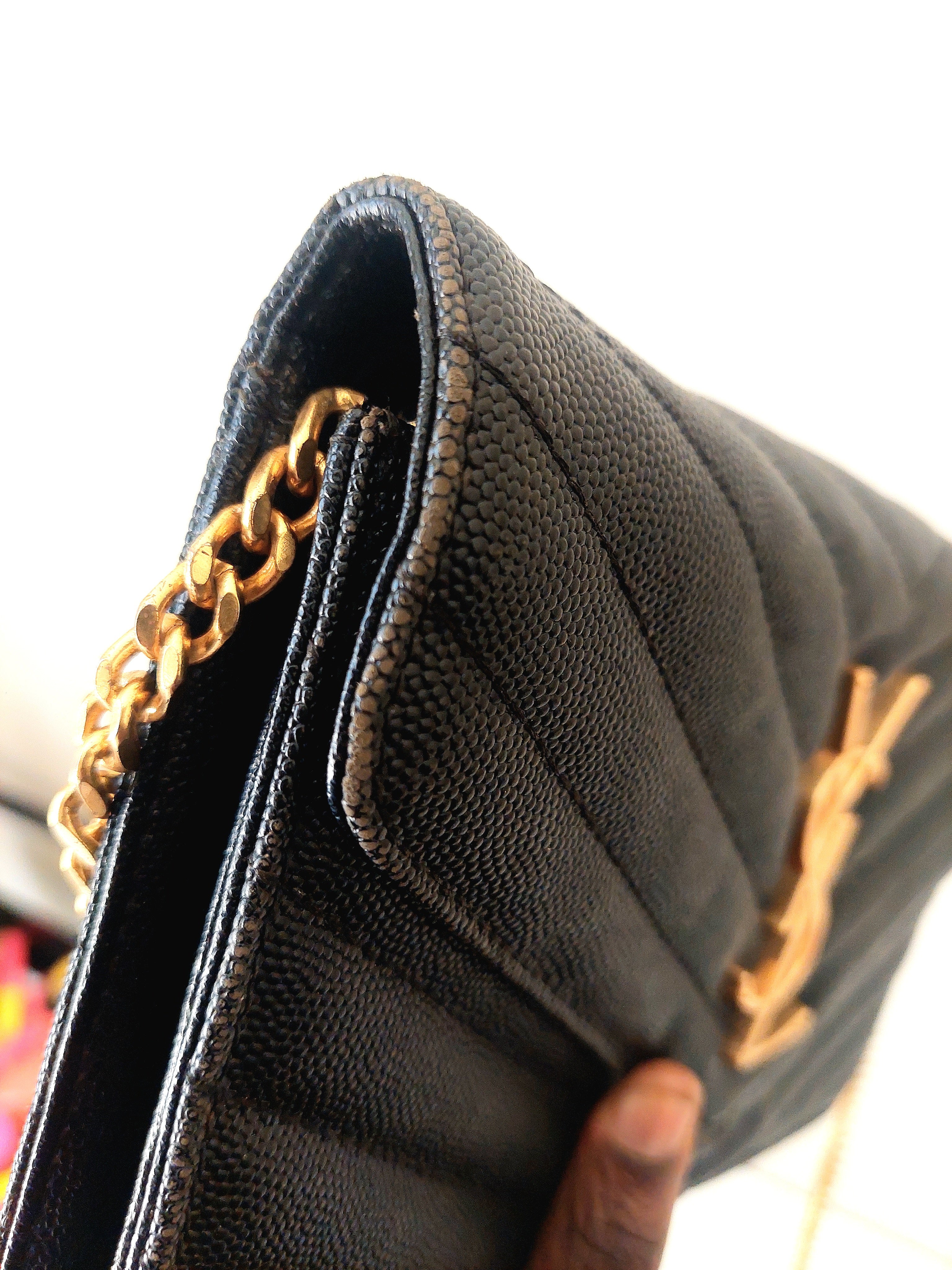Vintage YSL Monogram Chain Wallet